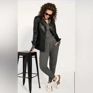 Cabi #4639 Waffle Jogger Charcoal Gray Size M Pull On Pockets Casual